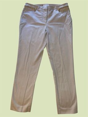 Calvin Klein Tan Pants with Gold Zipper Accents